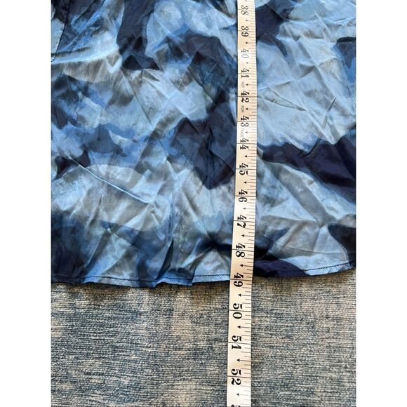 Abercrombie and Fitch Blue Pattern Strapless Hardware Cutout Maxi Dress XL - Picture 10 of 12